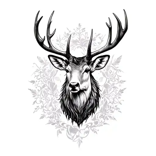 Scottish Stag tattoo design idea