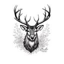 Scottish Stag tattoo design idea