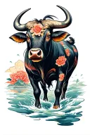 Water Buffalo tattoo design idea