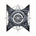 Euclidean geometry sleep token logo tattoo design idea