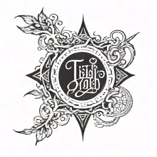 A adoption symbols incorperates  name 'Tyler' in a modern and artistic way, symbolizing the interconnectedness of family tattoo design idea