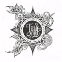 A adoption symbols incorperates  name 'Tyler' in a modern and artistic way, symbolizing the interconnectedness of family tattoo design idea