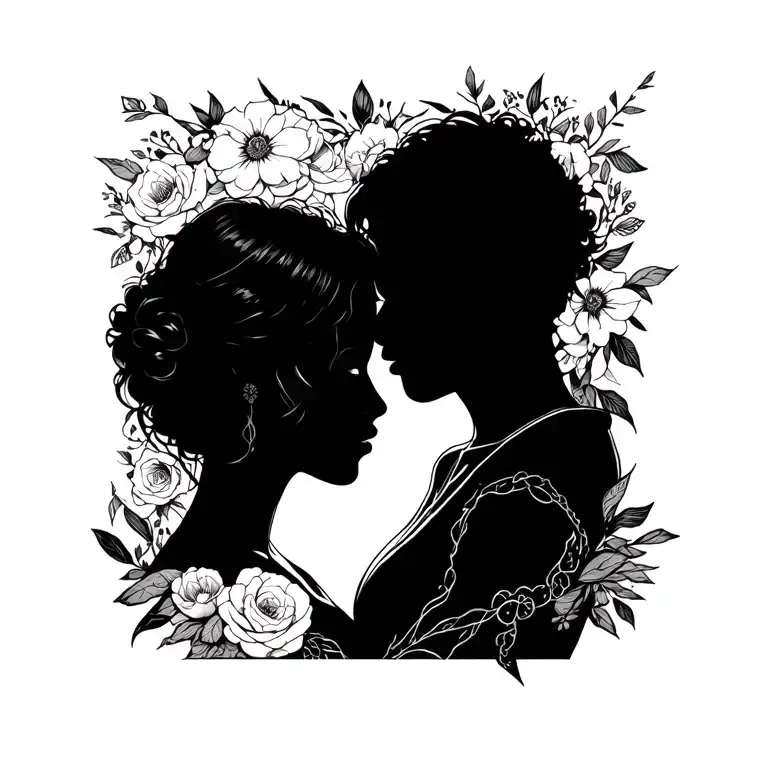 lover and loner  tattoo design idea