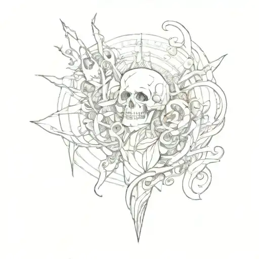 444 written tattoo design idea