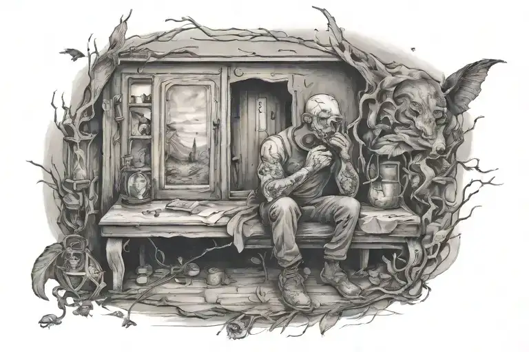 loneliness that one feels tattoo design idea