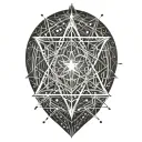 Neural network merging with stars tattoo design idea