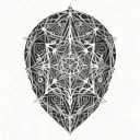 Neural network merging with stars tattoo design idea