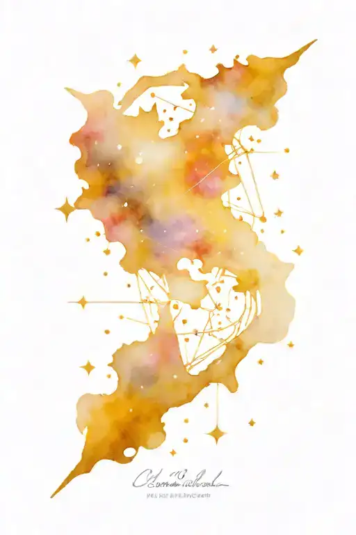 andromeda constellation tattoo design idea
