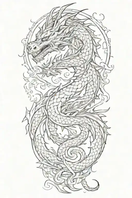 dragon tattoo design idea