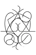 four basic element alchemy symbols intertwined tattoo design idea