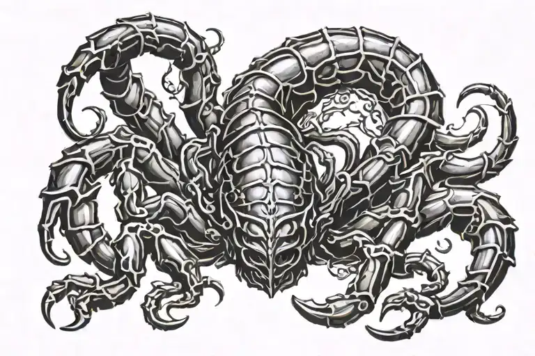 scorpion, evil, anger, fear tattoo design idea