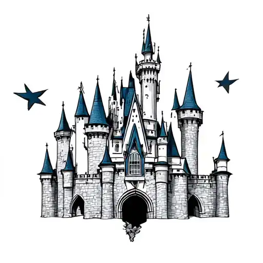 Disney Castle tattoo design idea