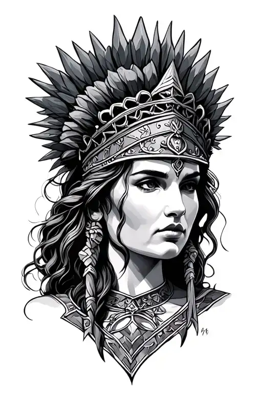 queen boudica tattoo design idea