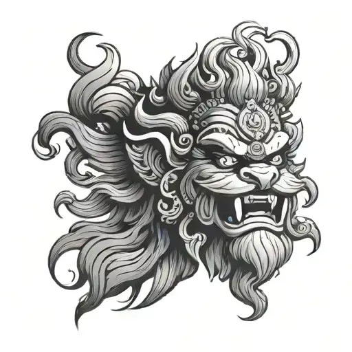 Narasimha tattoo design idea