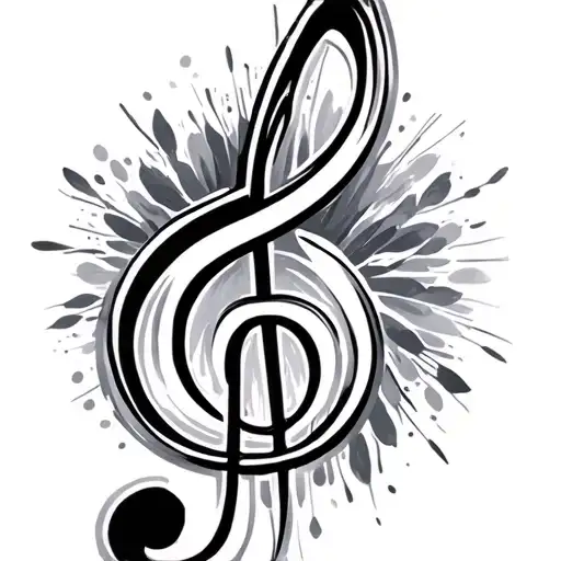 Treble Clef Bass Clef tattoo design idea