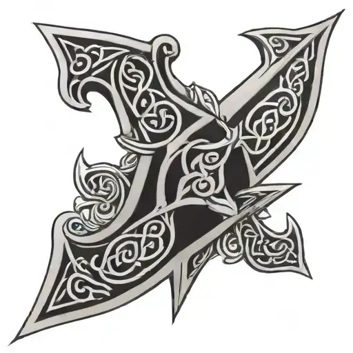 Celtic Arrow tattoo design idea