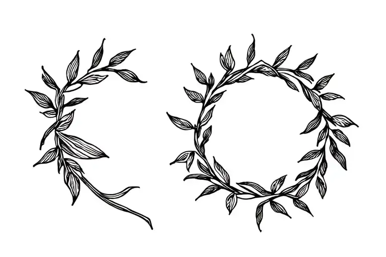 greek wreath wrapped around opper arm tattoo tattoo design idea