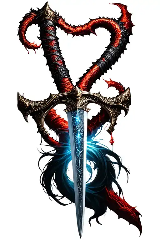 demon slayer sword tattoo design idea