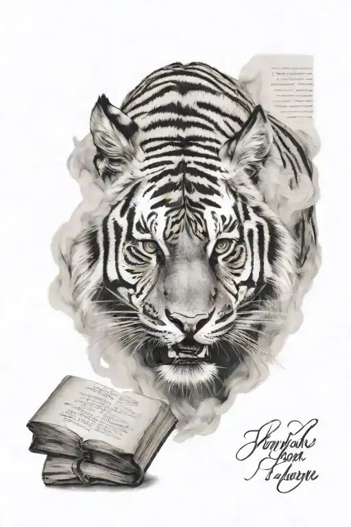 jayden, with a bible verse and a tiger face tattoo design idea