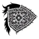 Ukranian cossack simple design combining elements tattoo design idea