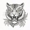 Maori tiger head tattoo design idea