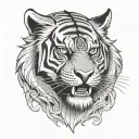 Maori tiger head tattoo design idea