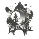 Outer Wilds For Rent tattoo design idea