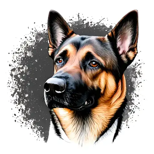 Belgian Malinois tattoo design idea