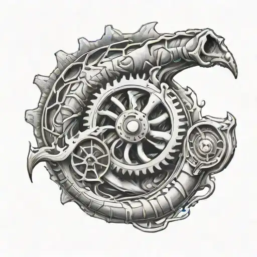 turbo fossil tattoo design idea