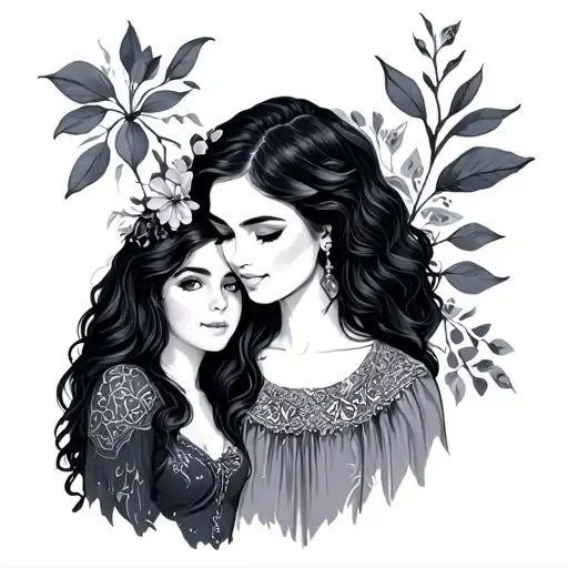 Aunt Niece tattoo design idea