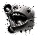 bullet holes on skin tattoo design idea