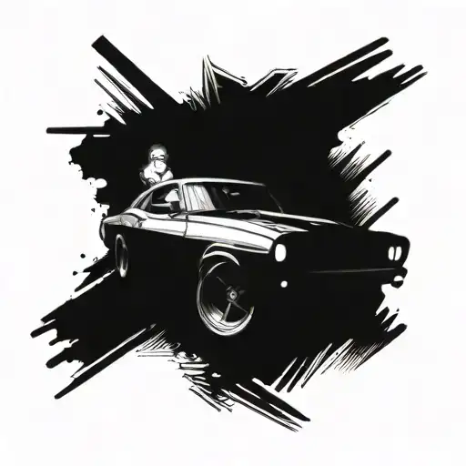 fast and furious napis na dłoni tattoo design idea