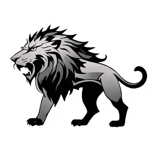 world of warcraft alliance lion surrounded tattoo design idea