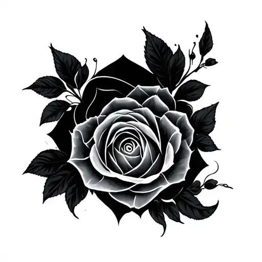 Negative tattoo design idea