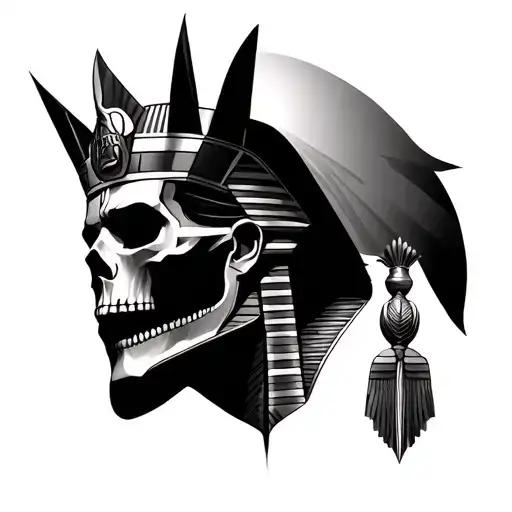 egypt god of death tattoo design idea