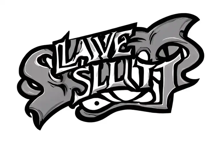 Slave slut sign tattoo design idea