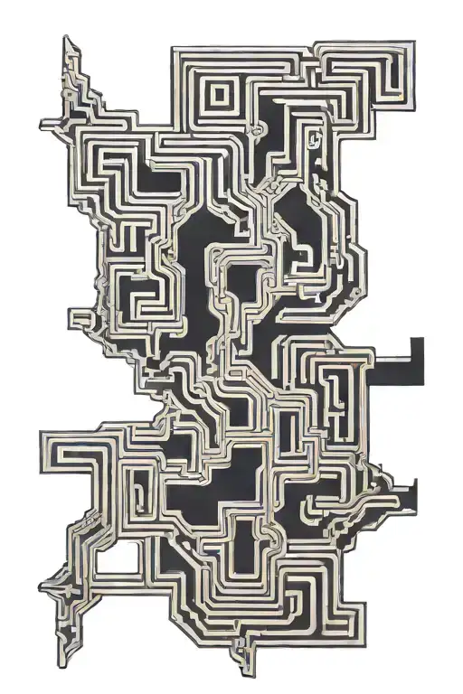 labyrinth tattoo design idea