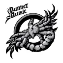 blunt music cancer zodiac tattoo design idea