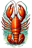 lobster tattoo design idea