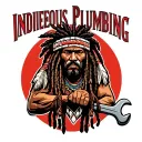 "Indigenous Plumbing " "Indigenous Plumbing " "Indigenous Plumbing " gangsta dread locks Native American holding wrench tattoo design idea