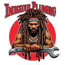 "Indigenous Plumbing " "Indigenous Plumbing " "Indigenous Plumbing " gangsta dread locks Native American holding wrench tattoo design idea