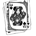 risk taker with cards tattoo design idea