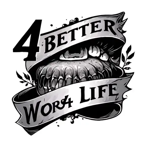 4 Better 4 Worse 4 Life tattoo design idea