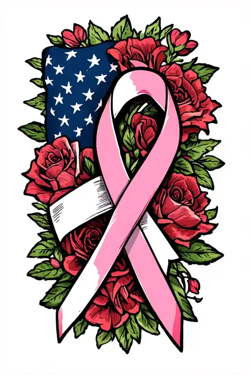 memorial tattoo for mom who died of lung cancer ribbon tattoo design idea