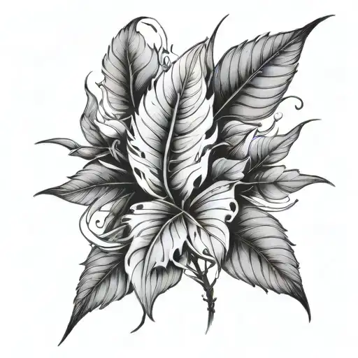 leaves the 99  tattoo design idea