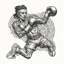 Boxing Gypsy tattoo design idea