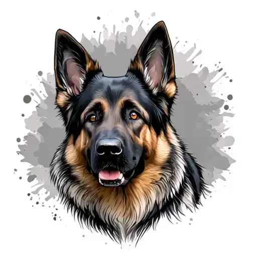 German Shepherd tattoo design idea