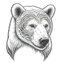 polar bear wearing tattoo design idea