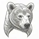 polar bear wearing tattoo design idea