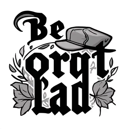 "Be reyt ord lad" flat cap tattoo design idea
